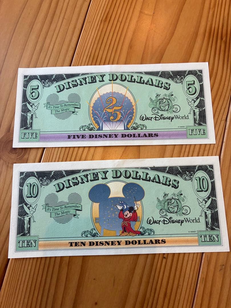 ディズニーダラー　Disney Dollars 4枚セット
