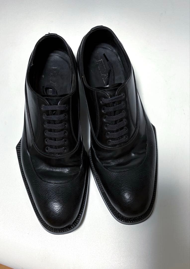 名作 プラダ12AW ラバーソールドレスシューズ6 美品