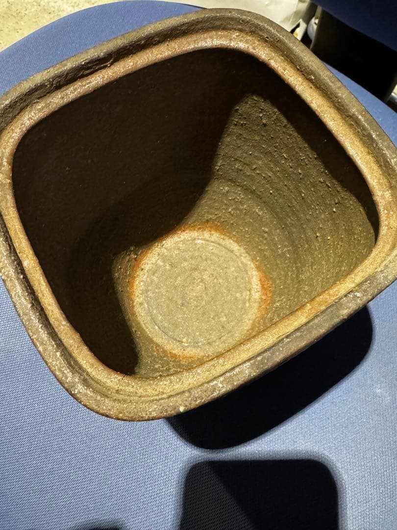 ⚫️ ★希少★ 備前焼 水差　花瓶 置物 陶磁器 伝統 蓋に海老 食器 焼き物