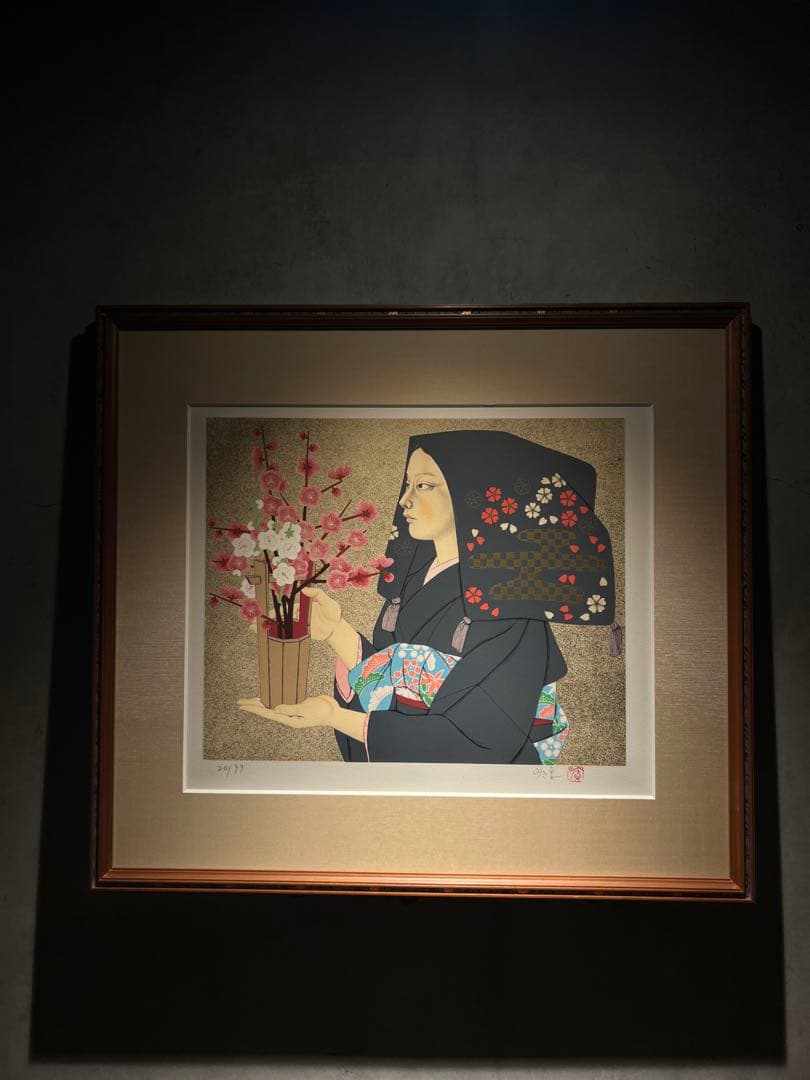 森田曠平【美人画】　【春夏秋冬-春】lithograph 99限定