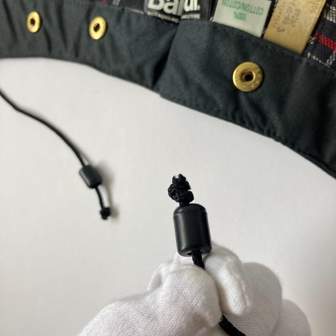 デッドストック 80s バブアー A106 ワックスドコットン フード ネイビー