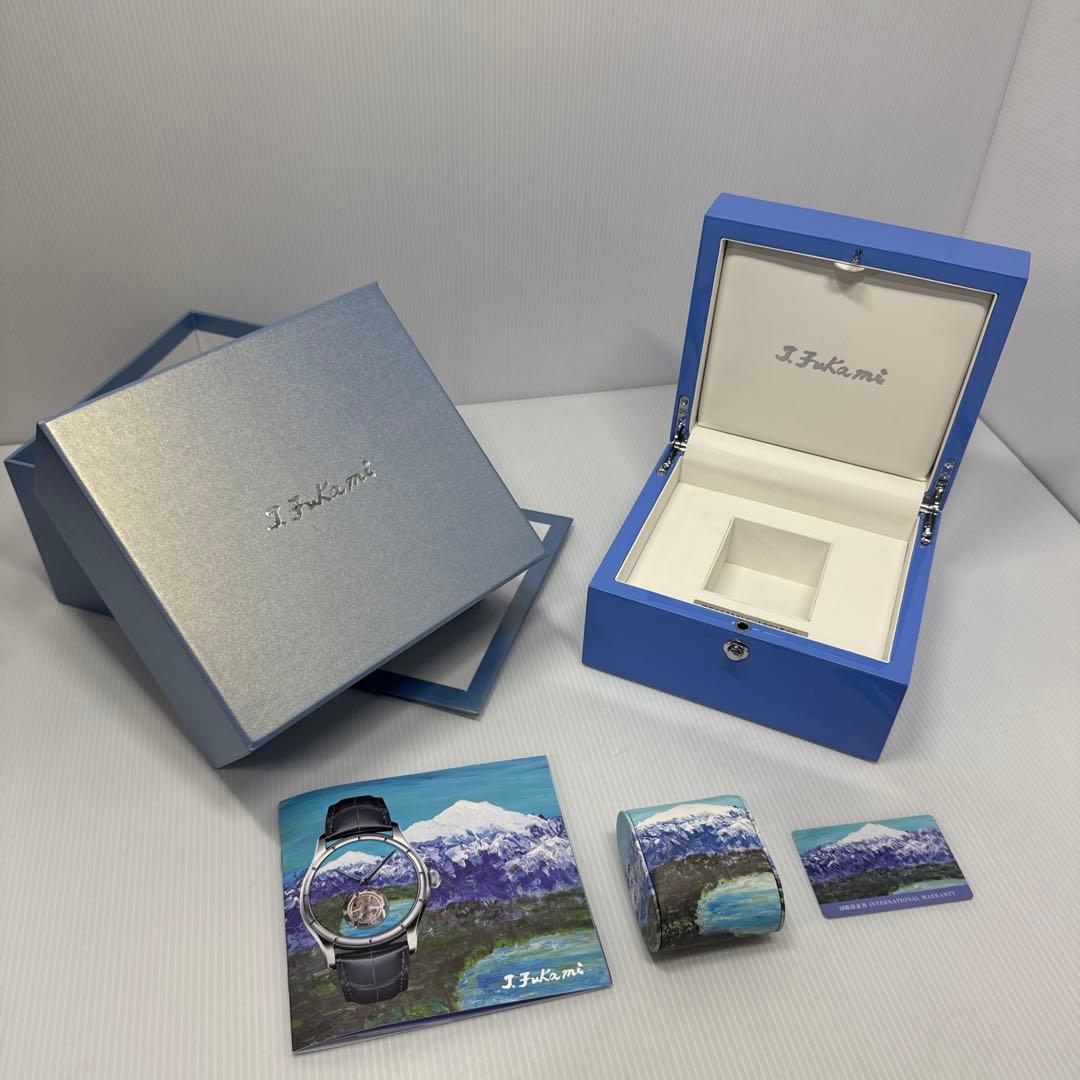 美品 T.Fukami 深見東州 晴天でキラキラしている自由と柴山潟 時計ケース