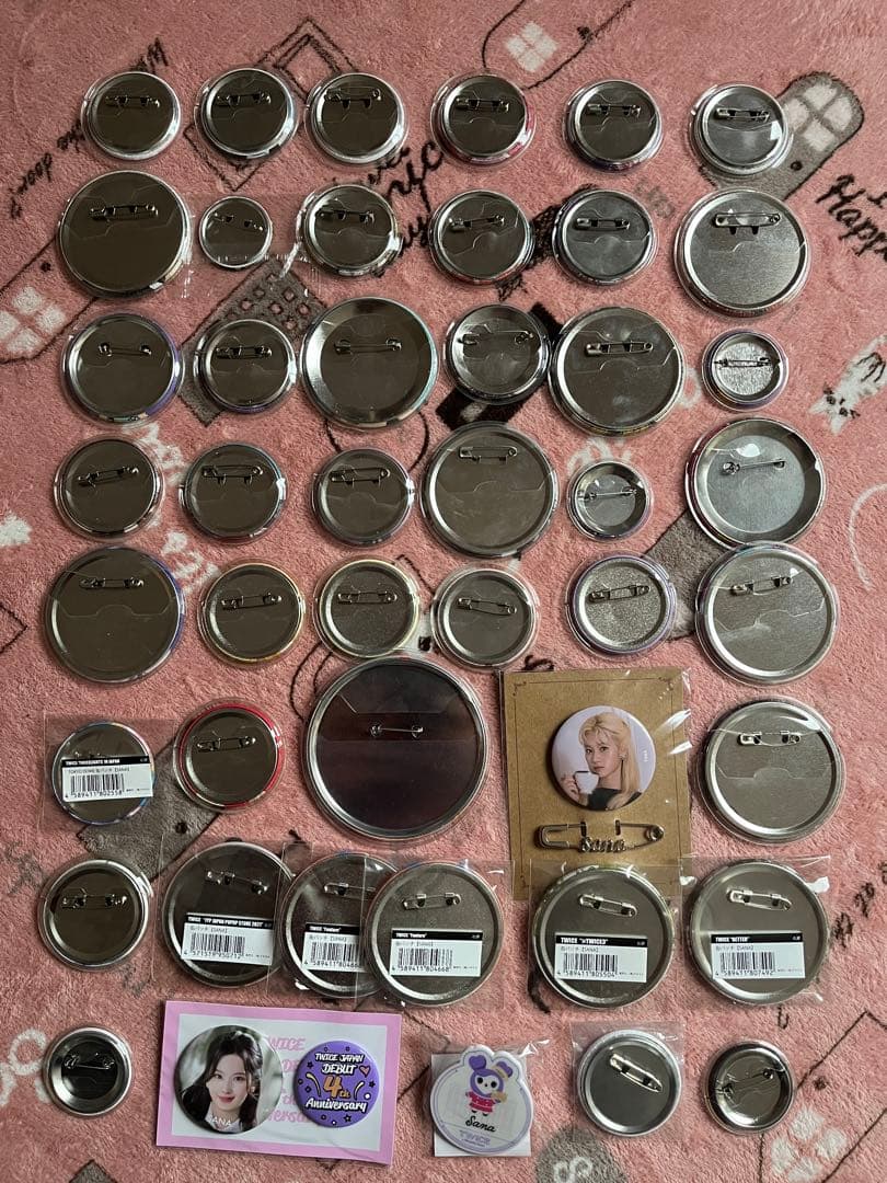 TWICE サナ 缶バッジ 痛バ CANDY POP バッグ(さな 缶バッチ)