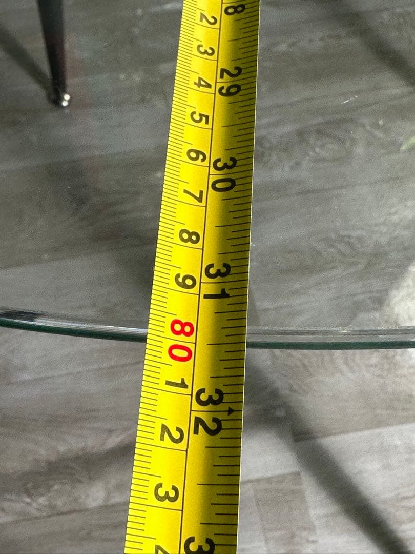 期間限定！丸テーブル オシャレ 強化ガラス テーブル ラクラク組立 新品