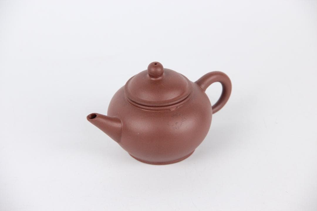 荊渓惠孟臣製 唐物 朱泥 水平 壺 煎茶 急須 紫砂 宜興 窯 ES1-14