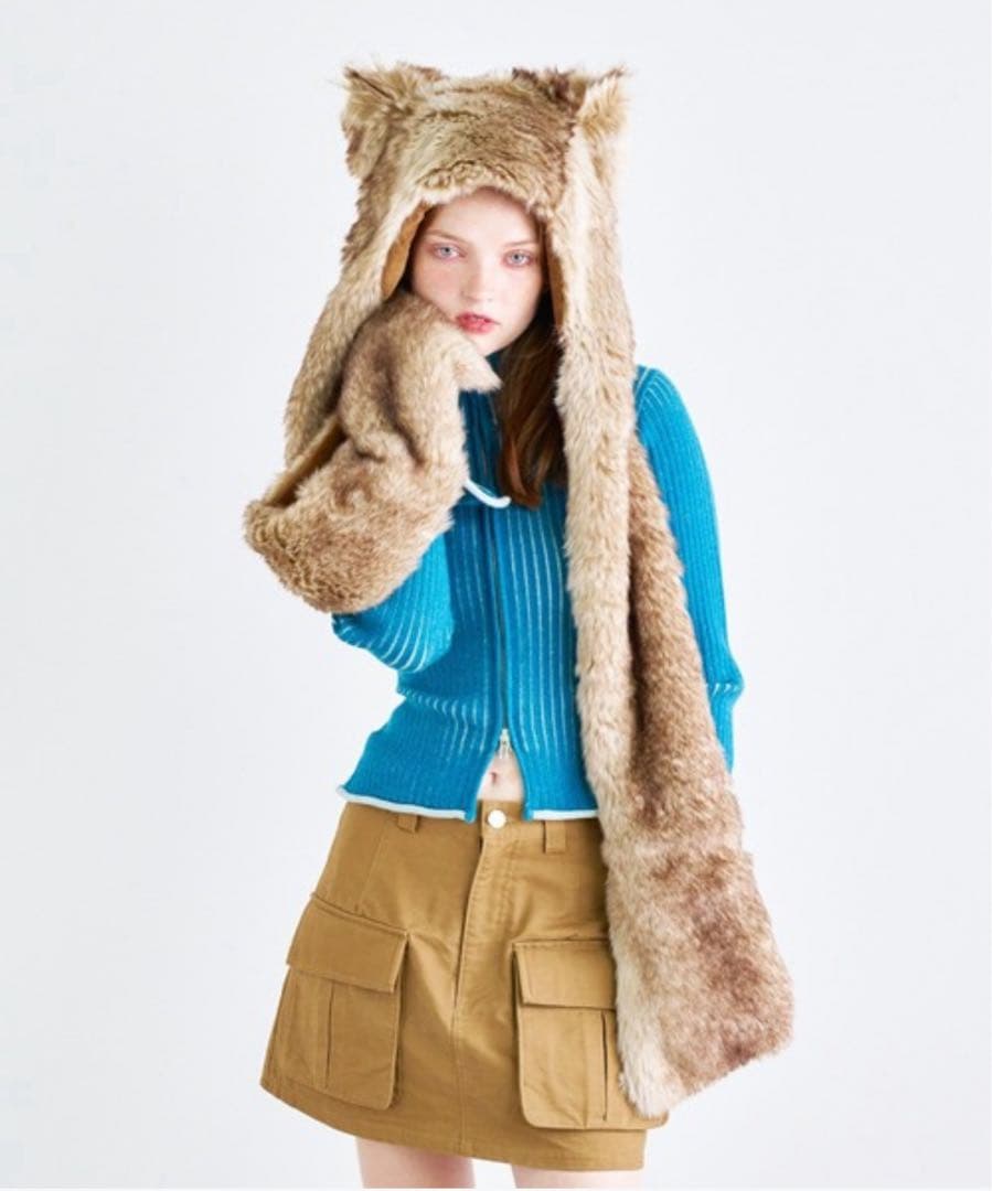 ANNA SUI NYC アニマルフードマフラー　アナスイ