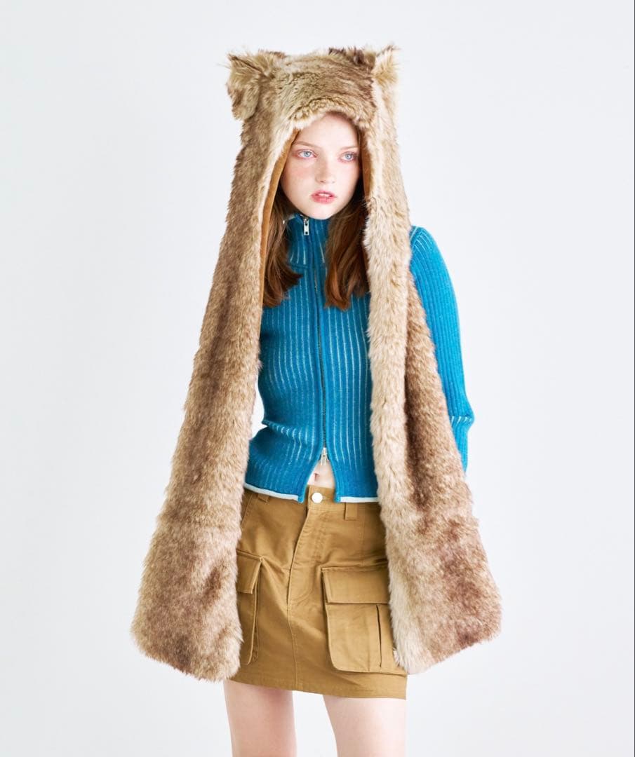 ANNA SUI NYC アニマルフードマフラー　アナスイ