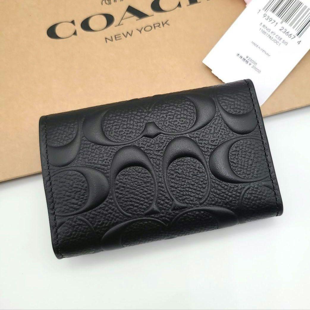 新品　COACH　コーチ　キーケース　ブラック　正規品