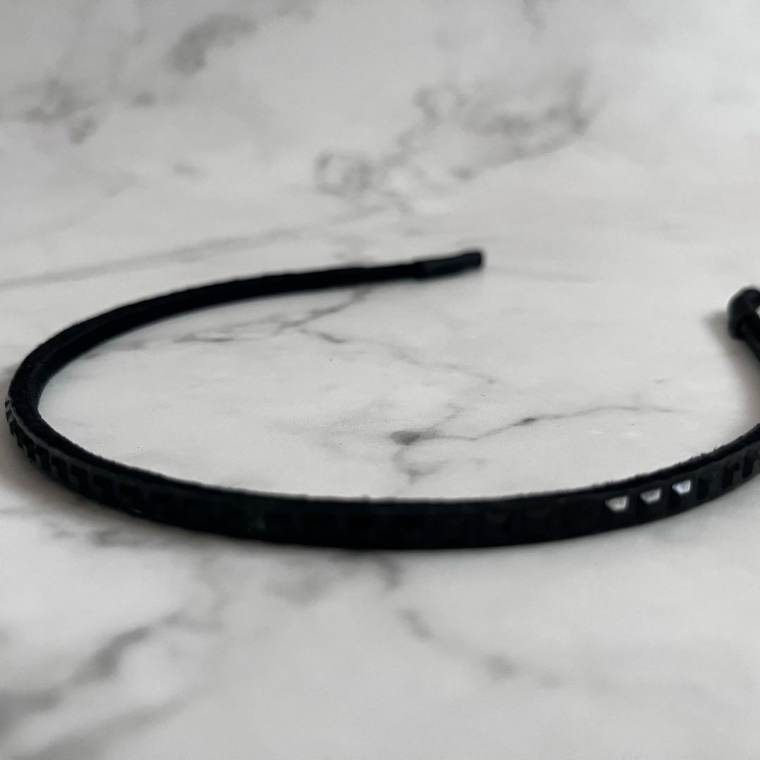 美品acca　アッカ　ラインストーン　カチューシャ　オードリー　ブラック　セット