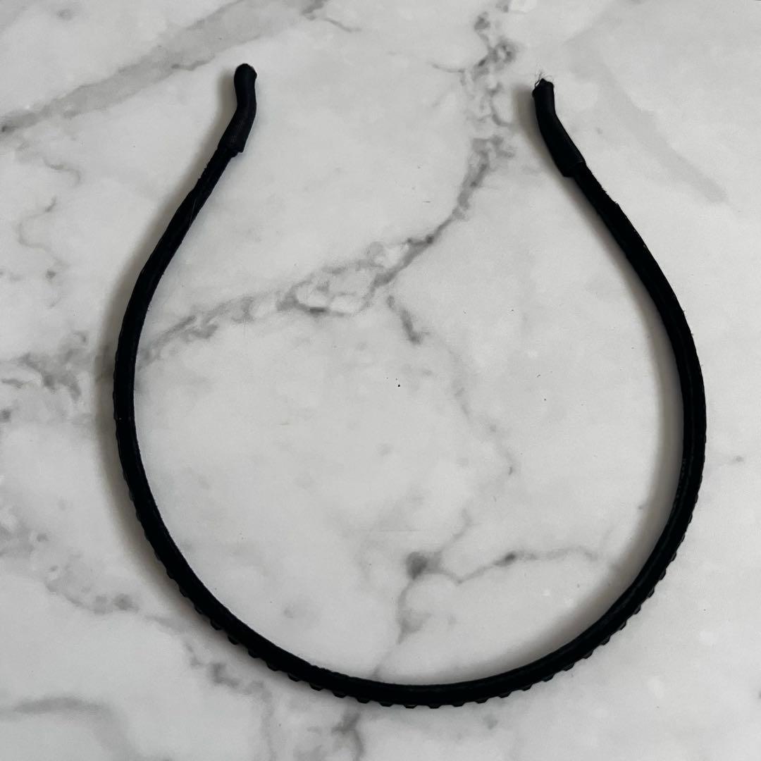 美品acca　アッカ　ラインストーン　カチューシャ　オードリー　ブラック　セット