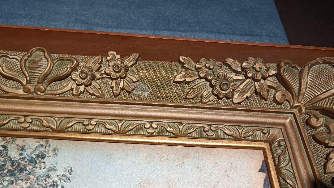 油絵　シスレー　サン・マメス六月の朝