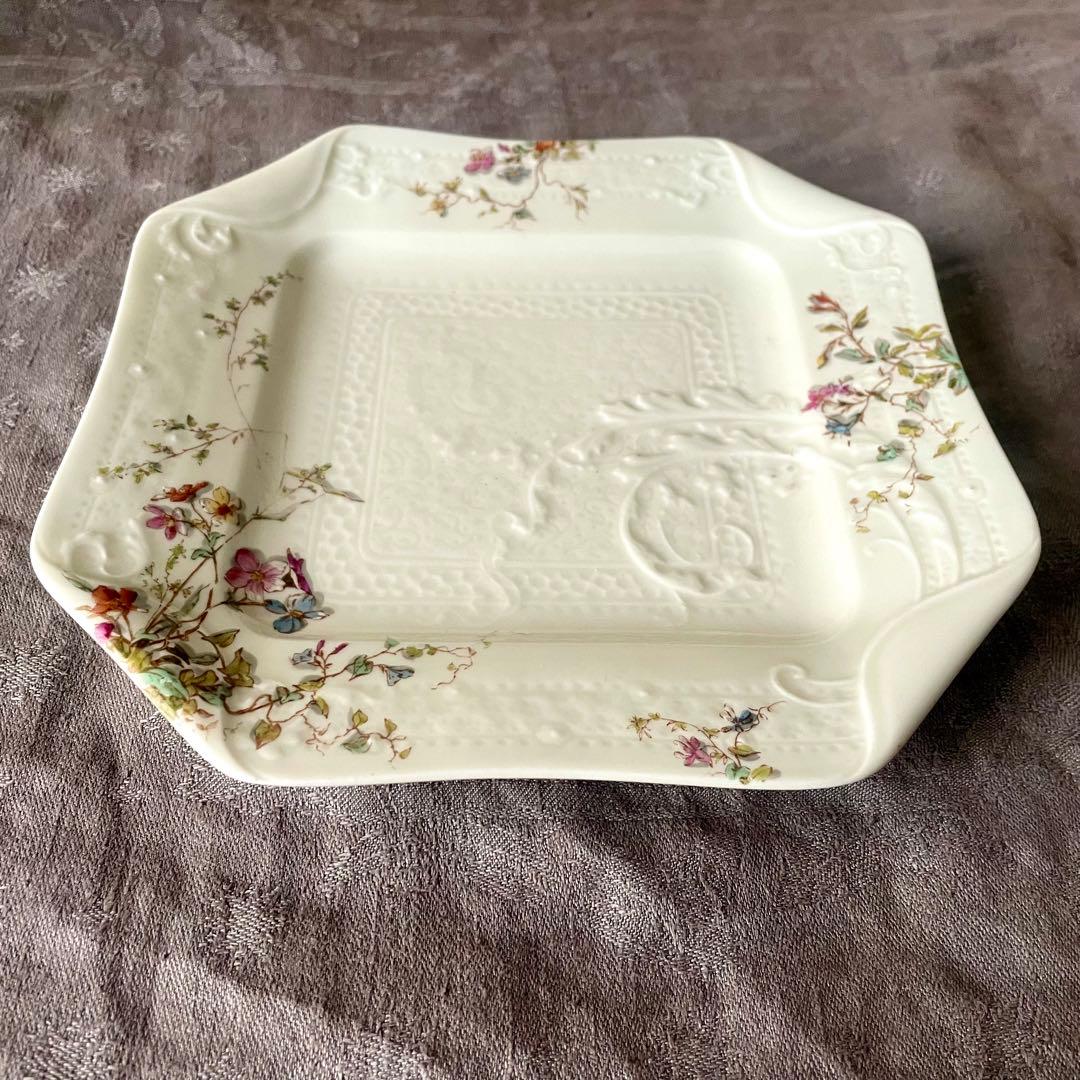 D*＊様 【希少レア美品】マジョレルナンシー×リュネヴィル隅切り角皿　フランスア