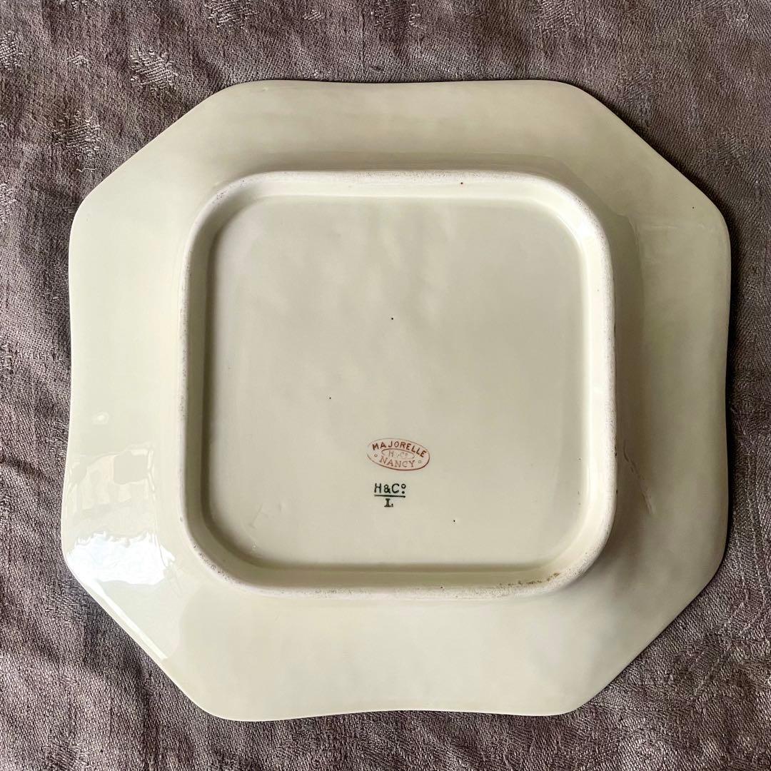 D*＊様 【希少レア美品】マジョレルナンシー×リュネヴィル隅切り角皿　フランスア