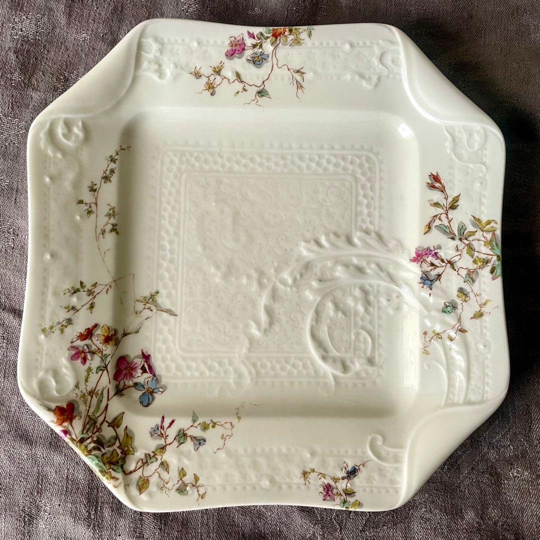 D*＊様 【希少レア美品】マジョレルナンシー×リュネヴィル隅切り角皿　フランスア