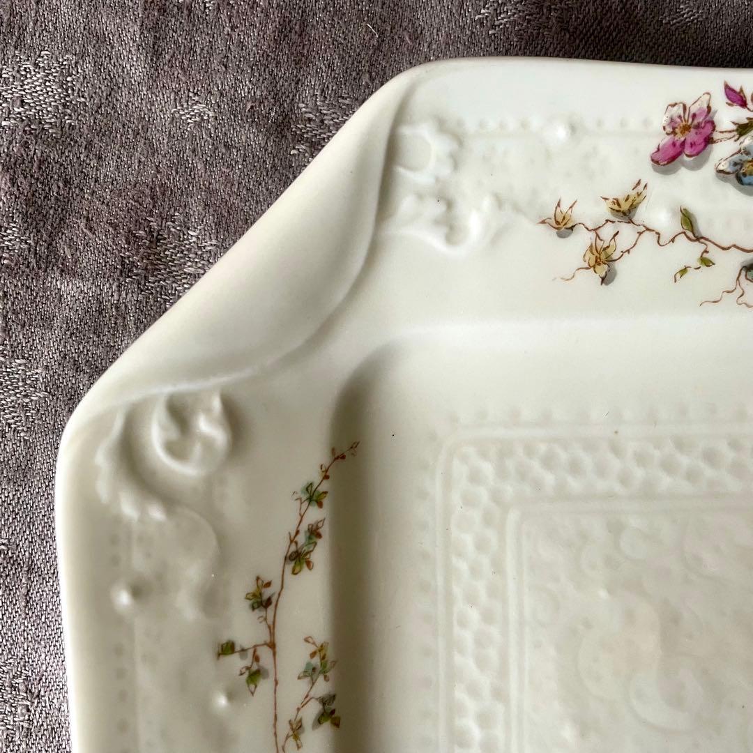 D*＊様 【希少レア美品】マジョレルナンシー×リュネヴィル隅切り角皿　フランスア