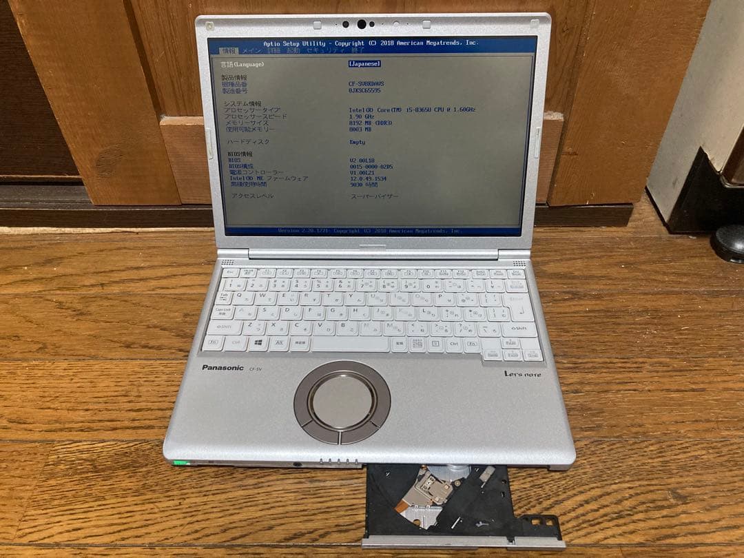 【ジャンク】ノートPC Panasonic Let's note CF-SV8