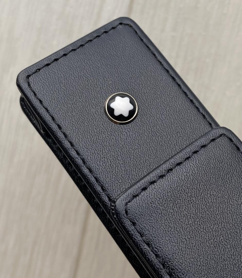 美品 モンブラン レザー 本革 ペンポーチ ペンケース １本用 １本差 ブラック