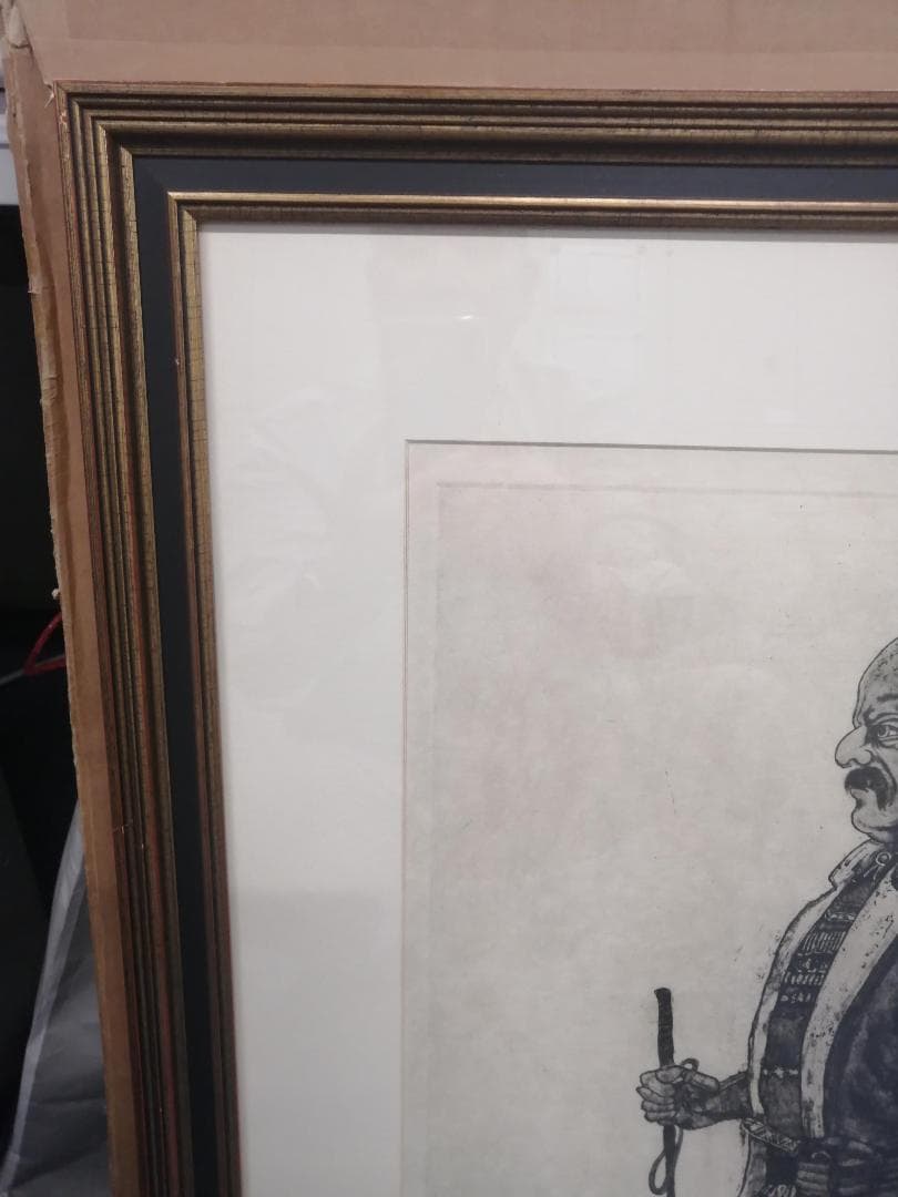 黒澤明　銅版画　「影武者・武田信玄」