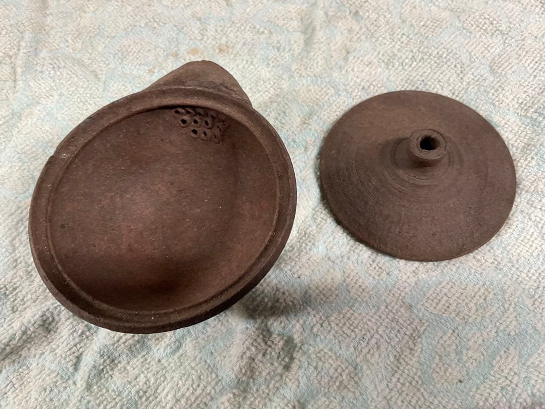 常滑焼　？　備前焼　？　陶器製 急須　蓋付き