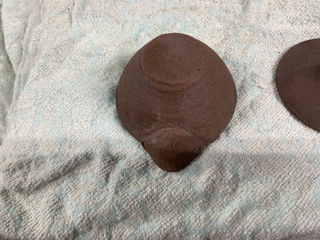 常滑焼　？　備前焼　？　陶器製 急須　蓋付き