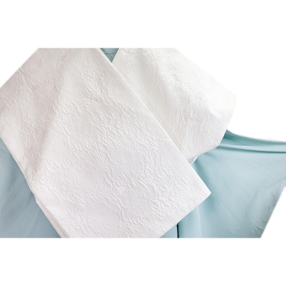 ゆゆ様■人気色！水色無地■帯新品成人式振袖7点フルセット正絹帯揚げME11