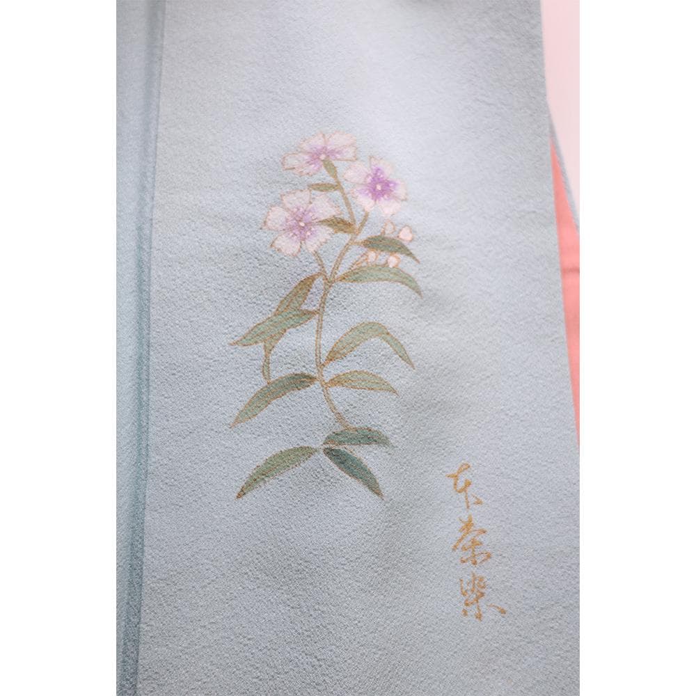 ゆゆ様■人気色！水色無地■帯新品成人式振袖7点フルセット正絹帯揚げME11