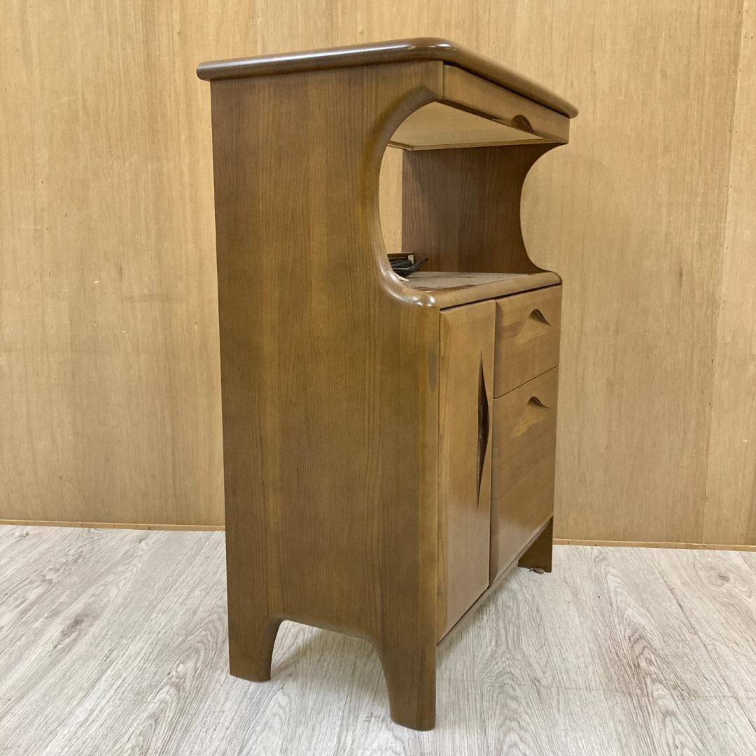 【カリモク】キャビネット　電話台　FAX台　コンセント付