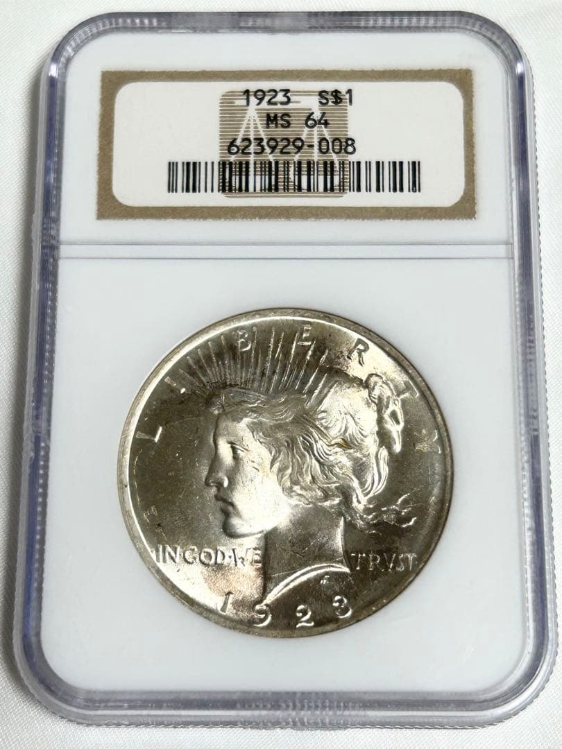1923 アメリカ ピースダラー 銀貨 NGC MS64 アンティーク 古銭