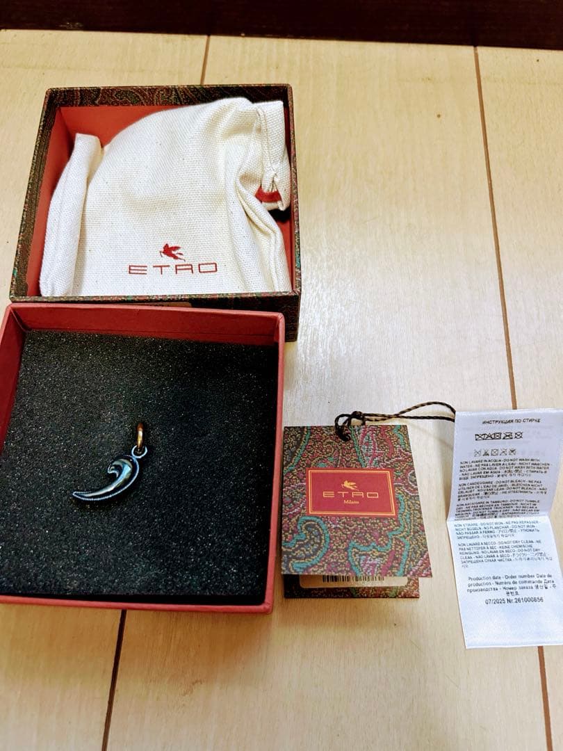 ETRO ミニメタリック ペイズリーディテール ピア ス片方のみ