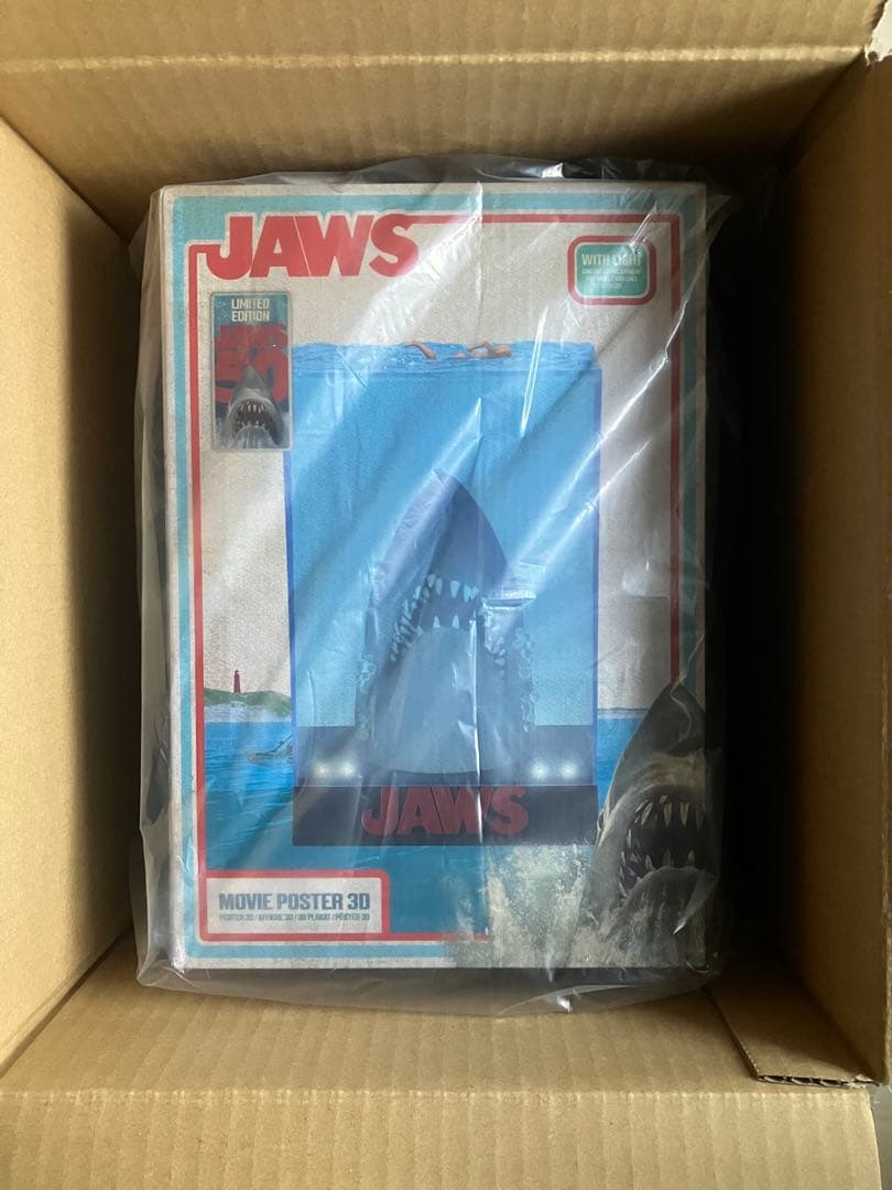 ジョーズ JAWS 映画ポスター ライトアップ PVC スタチュー 50th