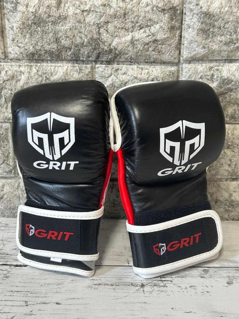 GRIT ボクシンググローブ フリーサイズ ブラック/レッド