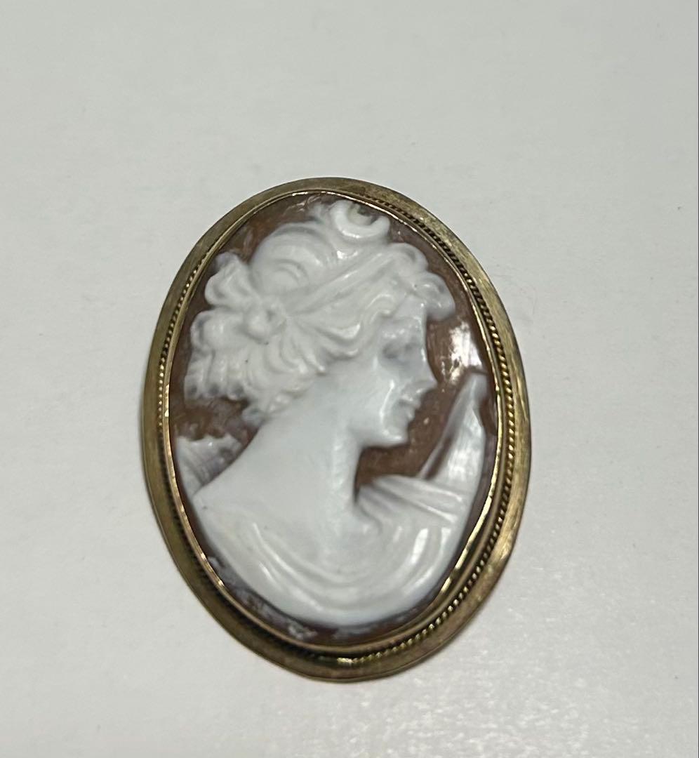 最終値下げカメオブローチ&ペンダント k14