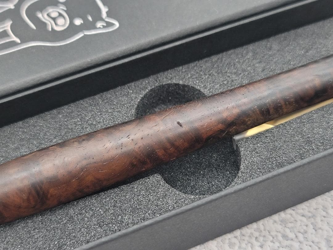 新品　こぶた工房　極上花梨瘤　紅白グロテスク　金金具　シャープペンシル0.5