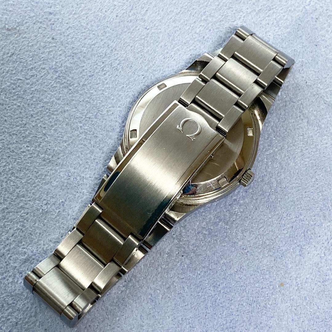 OH済 オメガ ジュネーブ 純正ブレス ステンレス シルバーヘアライン 自動巻き