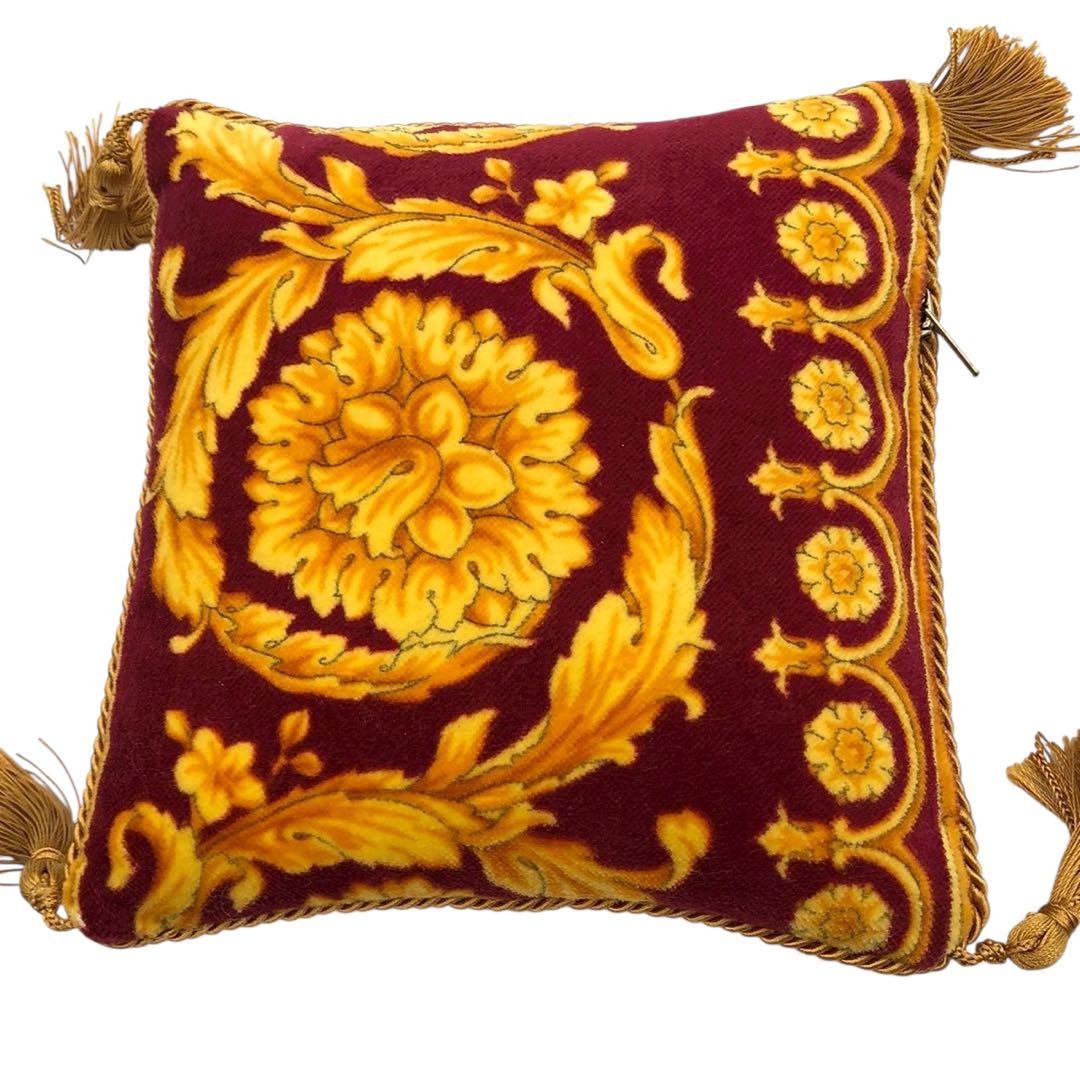 超希少◎ベルサーチ Versace ミニクッション 3個セット マルチカラー