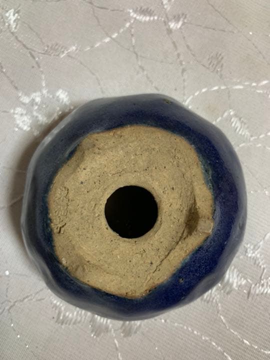 東福寺　ミニ盆栽鉢　るり色