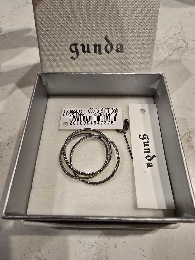 gundaガンダ 3連Naga ringナガリング指輪19号