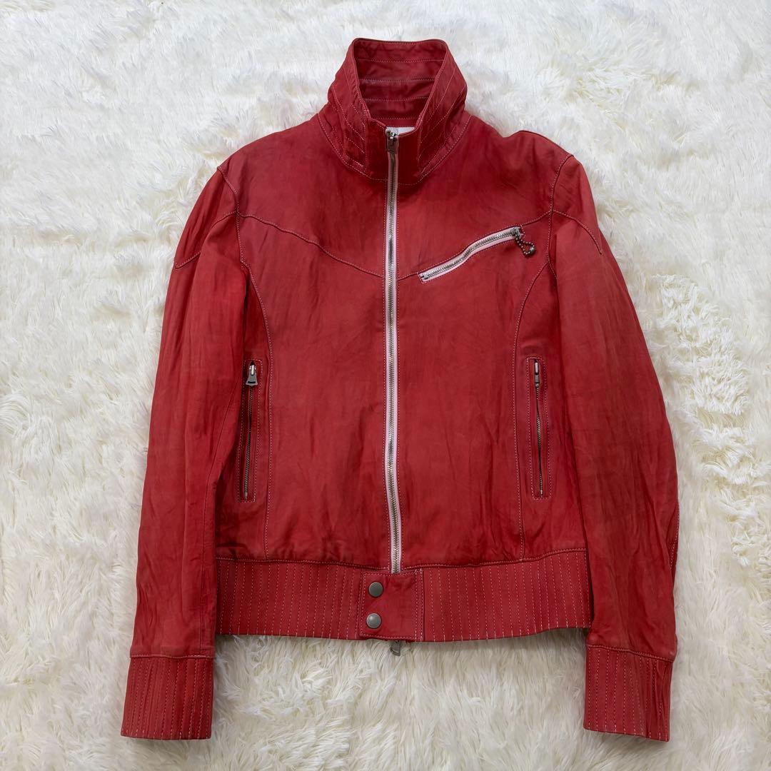 イサムカタヤマバックラッシュ ジャパンカーフ スエード シングルライダース M