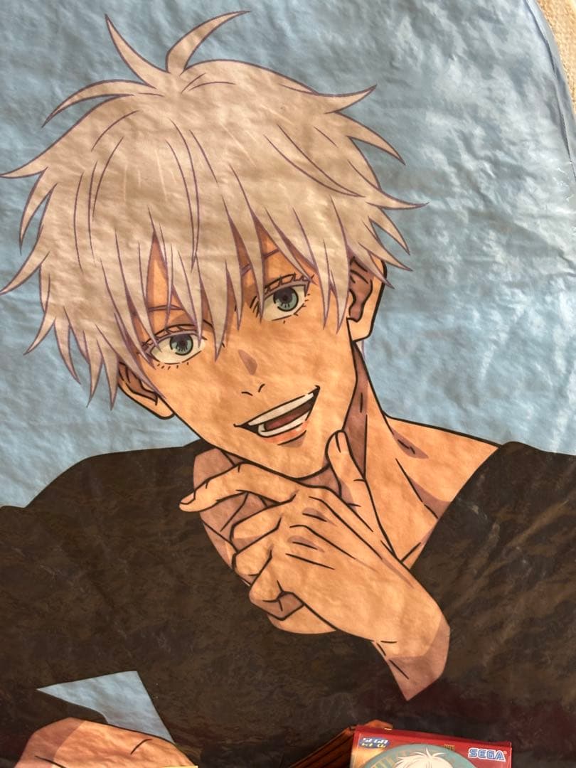 呪術廻戦 セガラッキーくじ E賞 クッション アクスタ 缶バッジ 五条悟 8点