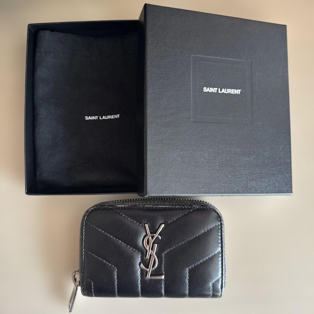 サンローラン ケース キルティングブラックラウンド 財布 パース