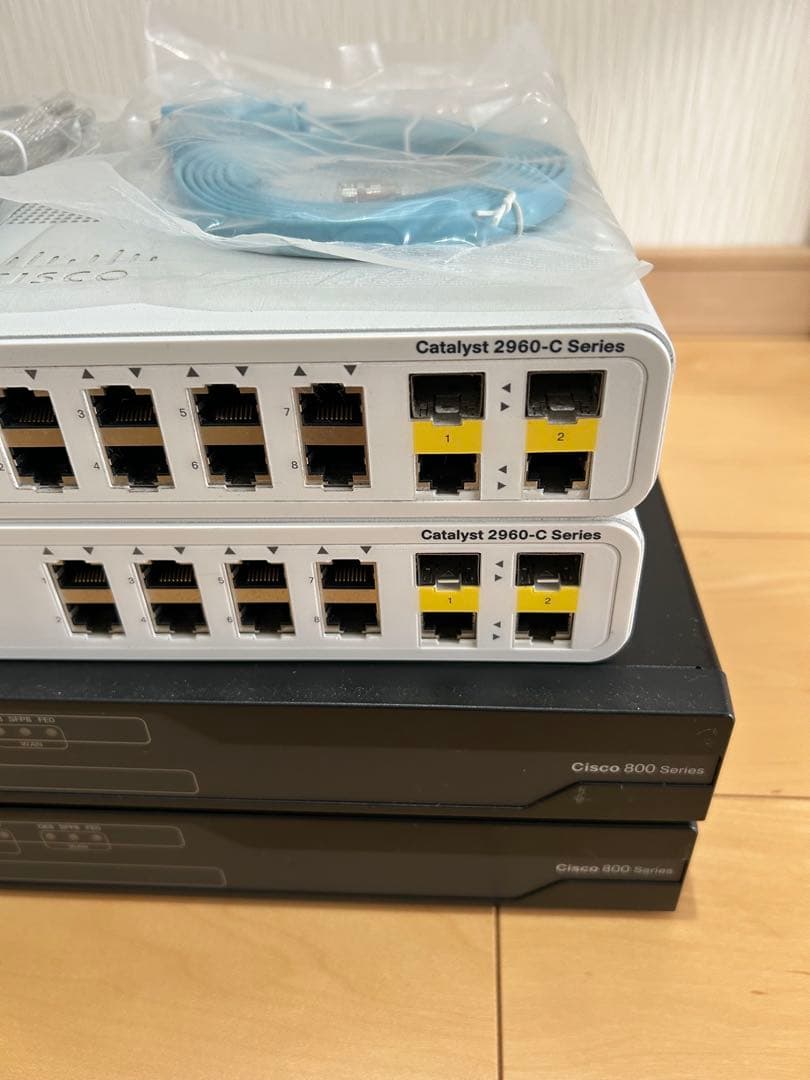 【CCNA、CCNP】静音セット 4台セットCisco 891FJ、2960