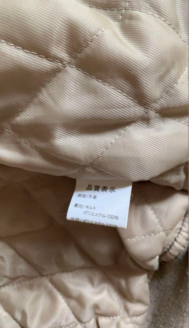 ダークブラウン レザー シングルライダースジャケット 40　スポーツジャケット