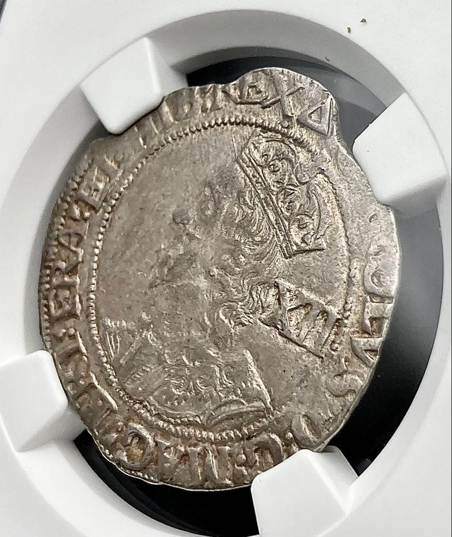 【NGC AU58】イングランド チャールズ1世 シリング ハンマード 銀貨