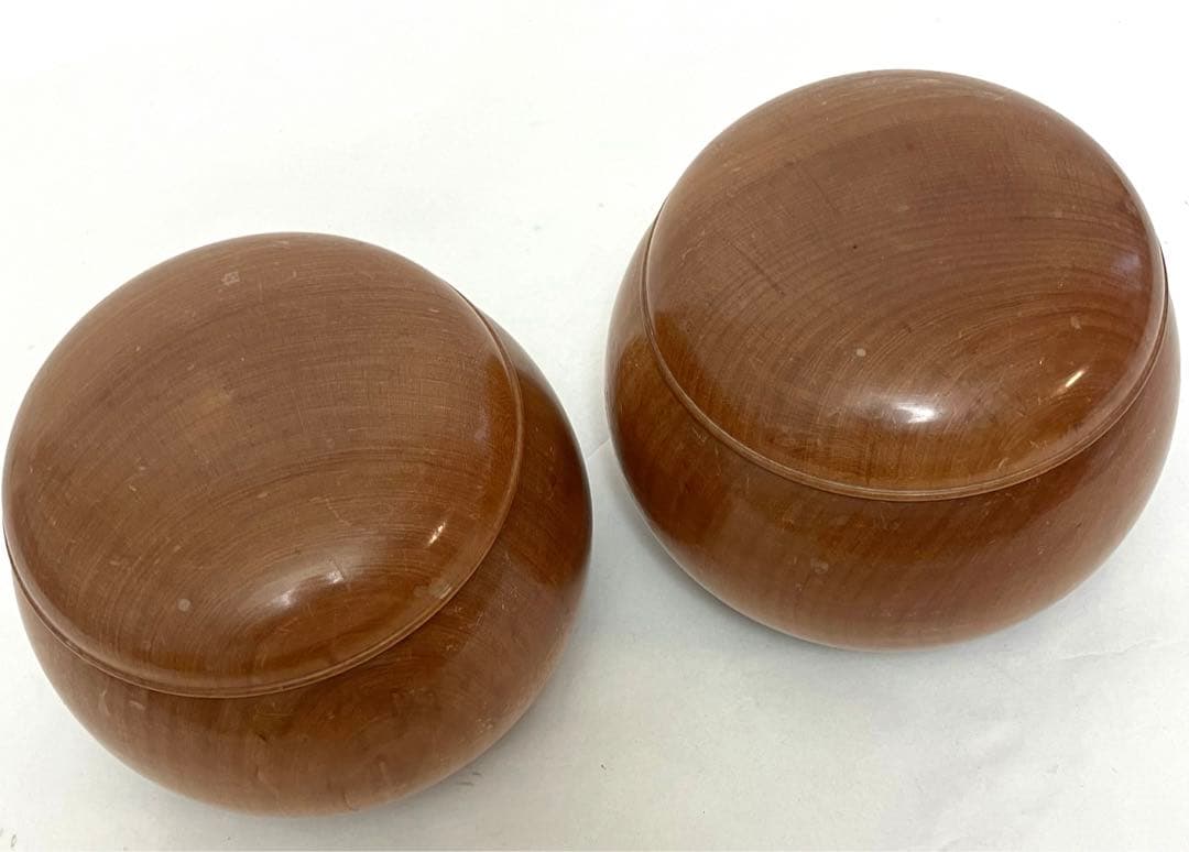 美品 送料無料 囲碁 碁石33号〜34号 蛤碁石 那智黒