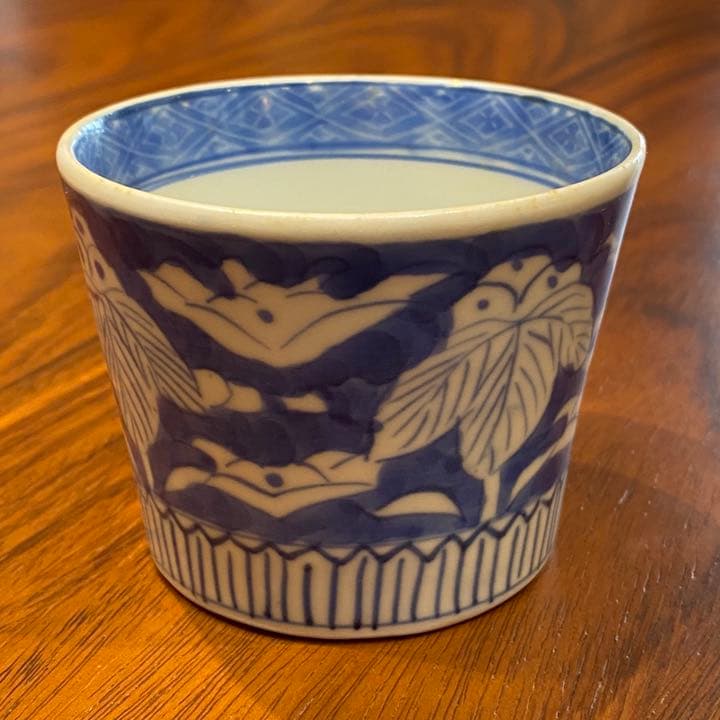 蕎麦猪口　古伊万里　藍染付