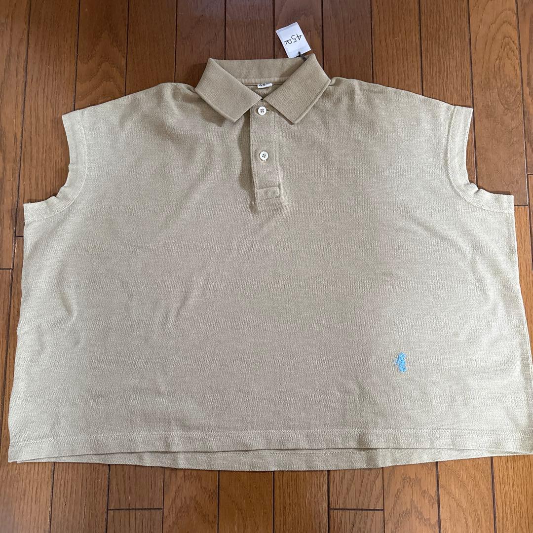 45R スーピマカノコの33色 馬ポロ　 ベージュ　新品未使用品