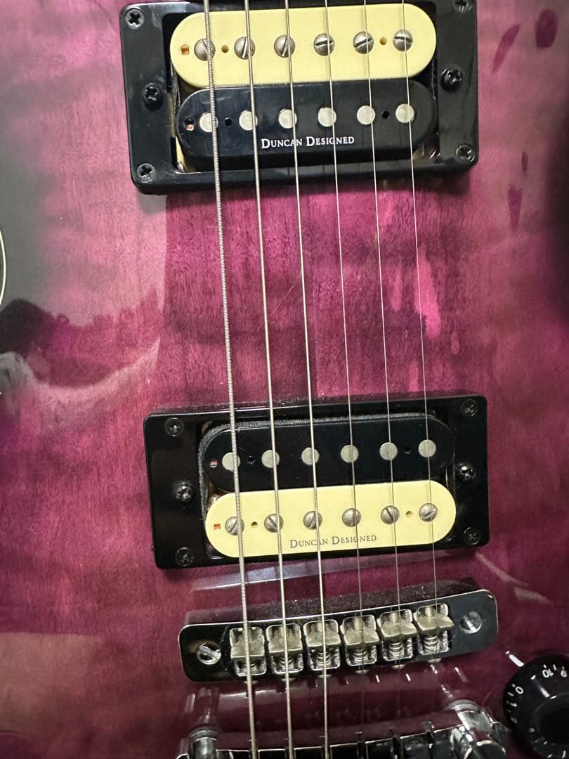 Aria pro ii Duncan Designed搭載パープルエレキギター