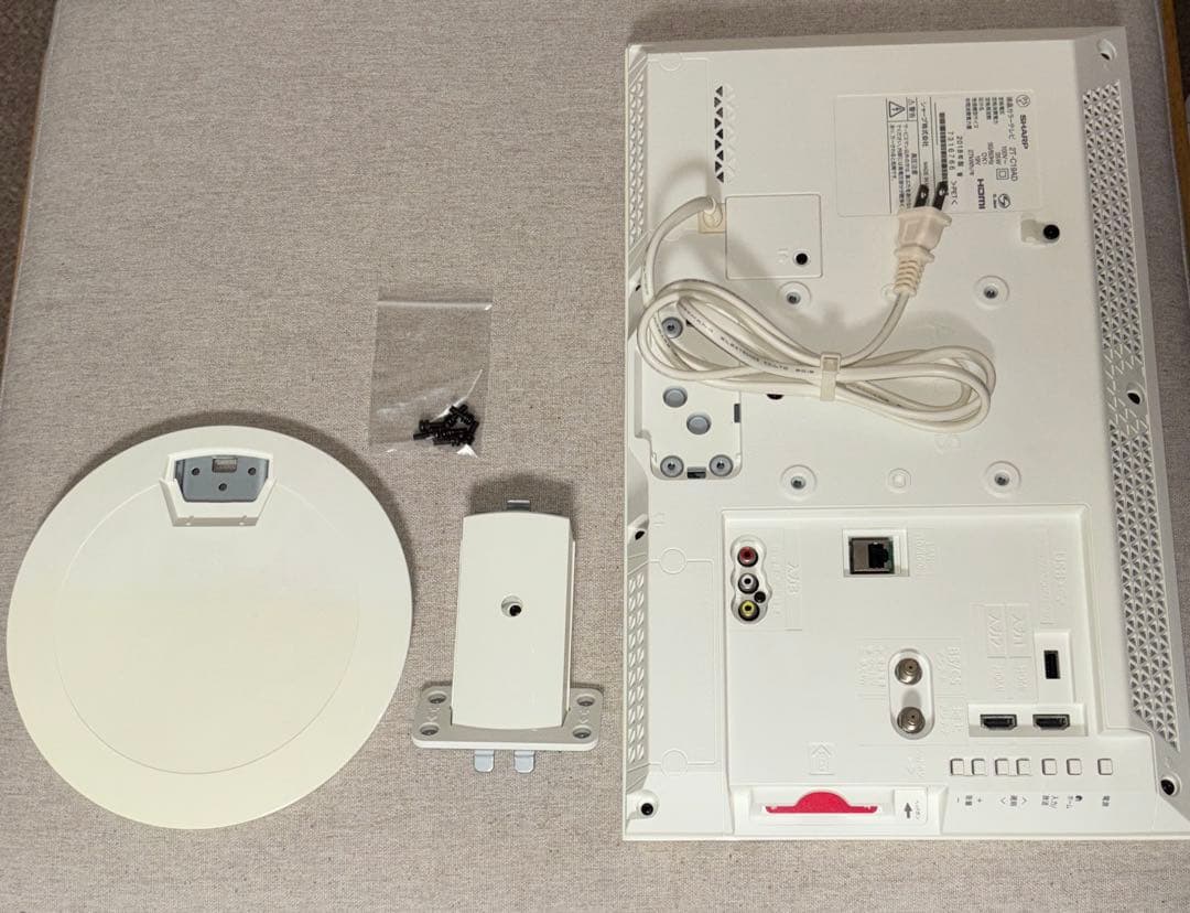 【2018年製】SHARP AQUOS 液晶テレビ 19型 リモコン・説明書付き