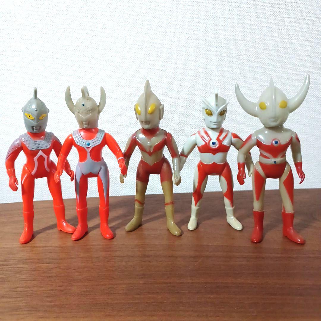 当時ものブルマァク製　ウルトラマンシリーズ　希少ソフビフィギュア5点セット