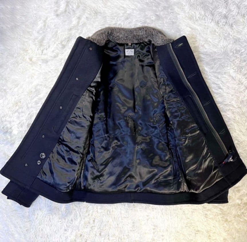 極美品✨　BlueBlue　メルトンウール　デッキジャケット　ネイビー　聖林公司